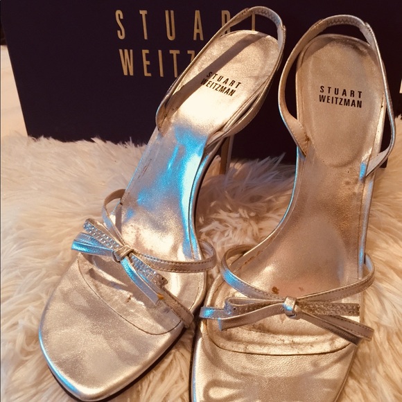 STUART WEITZMAN Silver Sandals - Picture 2 of 6